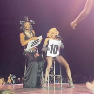 Symone Instagram - My weekend with M 🎉
Had the time of my life with you @madonna! Thank you for lovin’ on me. Love you always Queen 🖤 
@geordonnicol thank you for helping make this happen 🙏🏾
📸: @ricardogomesinst