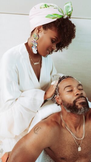 Tabitha Brown Instagram - To be continued……..🫣

Date night just got even sweeter😘………. If yall need some date night ideas @donnasrecipe got you covered❤️ with that Sweet Potato Pie & Whipped Vanilla Cream combo!! Double the pleasure❤️ double the fun😉 
P.S.  Yall can’t tell Donna nothing now😂😂😂
#datenight #marriage #sexy #hair #washday #love #braids #mousse #curlyhair #donnasrecipe #tabithabrown
📸 @mo_storyteller
Hair @donnasrecipe x @shaylinjoneshair 
Makeup @brandieonthebeat
Nails by @_evelynmichelle_
Music by Destin Conrad featuring Alex Isley @destinconrad @lovealexisley