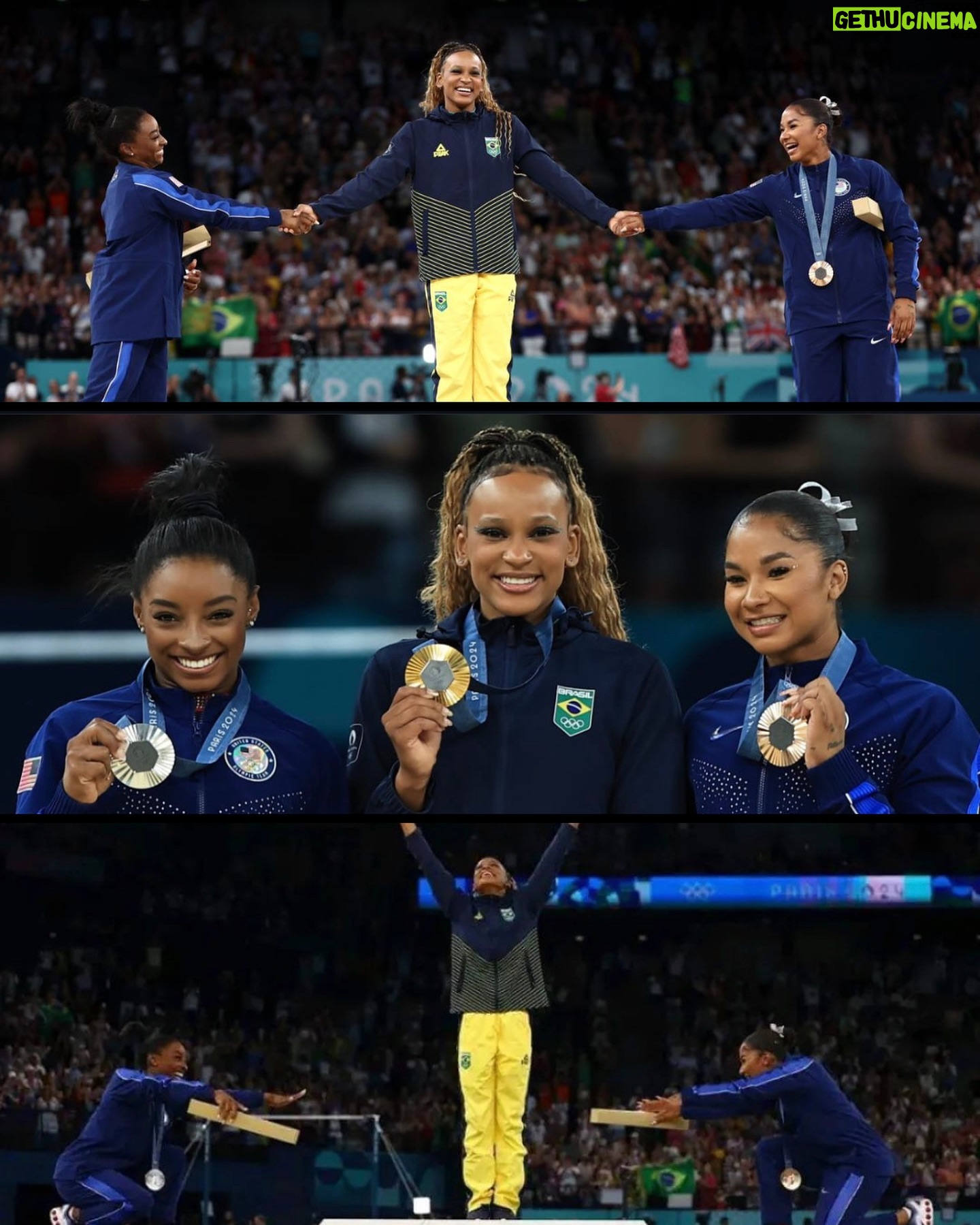 Taís Araújo - 266.4K Likes - Como não se emocionar? 🏅😭🇧🇷 Simplesmente a melhor ginasta do mundo, a maior medalhista do Brasil e mais uma vez no lugar mais alto do pódio! Parabéns @rebecarandrade você segue fazendo história com muita genialidade, brilho, competência e graça.
Não podemos deixar de saudar @daiane_gs_ que plantou sementes e mostrou ser possível vencer através do esporte. A vitoria de mulheres negras jamais será individual, é sempre coletiva.
Quanto orgulho! ✊🏾✨