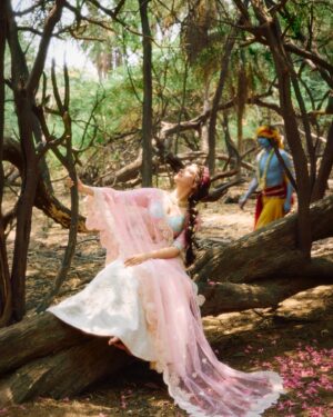Tamannaah Instagram - Without hesitation, I can say that this is the best campaign I’ve worked on in my 18-year career.

Everyone involved, including myself, was in a state of peace and service throughout the process.

Each shoot is always filled with love and care, but this one was especially unique. Despite the intense heat, we experienced moments of serenity with the perfect shade, drizzle, and light - almost as if the universe was guiding us.

There were times when I felt a transcendent connection while embodying Radha, and a divine force seemed to be behind it all. This divinity is evident in the campaign’s visuals, thanks to the person behind it all @karantorani . He is truly a creative genius and one of the most talented young designers I’ve had the privilege to work with.

@karantorani tells the most captivating stories through his work. Each phase of love in this campaign has been depicted beautifully. His emphasis on storytelling over simply showcasing the collection highlights the true essence of a brand. 💗🌸🦚

Thankyou for all the love 🌸