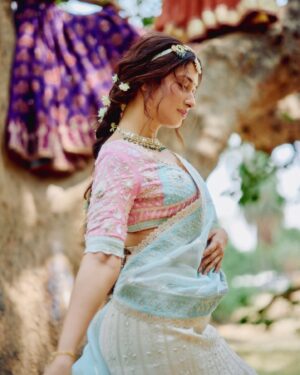 Tamannaah Instagram - Without hesitation, I can say that this is the best campaign I’ve worked on in my 18-year career.

Everyone involved, including myself, was in a state of peace and service throughout the process.

Each shoot is always filled with love and care, but this one was especially unique. Despite the intense heat, we experienced moments of serenity with the perfect shade, drizzle, and light - almost as if the universe was guiding us.

There were times when I felt a transcendent connection while embodying Radha, and a divine force seemed to be behind it all. This divinity is evident in the campaign’s visuals, thanks to the person behind it all @karantorani . He is truly a creative genius and one of the most talented young designers I’ve had the privilege to work with.

@karantorani tells the most captivating stories through his work. Each phase of love in this campaign has been depicted beautifully. His emphasis on storytelling over simply showcasing the collection highlights the true essence of a brand. 💗🌸🦚

Thankyou for all the love 🌸