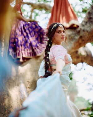 Tamannaah Instagram - Without hesitation, I can say that this is the best campaign I’ve worked on in my 18-year career.

Everyone involved, including myself, was in a state of peace and service throughout the process.

Each shoot is always filled with love and care, but this one was especially unique. Despite the intense heat, we experienced moments of serenity with the perfect shade, drizzle, and light - almost as if the universe was guiding us.

There were times when I felt a transcendent connection while embodying Radha, and a divine force seemed to be behind it all. This divinity is evident in the campaign’s visuals, thanks to the person behind it all @karantorani . He is truly a creative genius and one of the most talented young designers I’ve had the privilege to work with.

@karantorani tells the most captivating stories through his work. Each phase of love in this campaign has been depicted beautifully. His emphasis on storytelling over simply showcasing the collection highlights the true essence of a brand. 💗🌸🦚

Thankyou for all the love 🌸