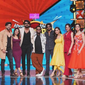 Tasty Teja Instagram - From the sets of  Kiraack Boys😊KhiladiGirls 😍R u guys ready for SEMI-FINALE😎
#tastyteja #priyankajain #shobhashetty #amardeep

My Outfit @rc_trendsetters
