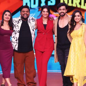 Tasty Teja Instagram - From the sets of  Kiraack Boys😊KhiladiGirls 😍R u guys ready for SEMI-FINALE😎
#tastyteja #priyankajain #shobhashetty #amardeep

My Outfit @rc_trendsetters