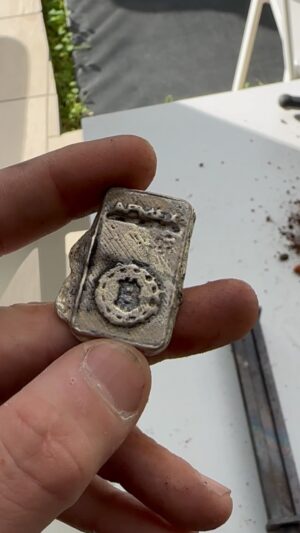 Taz Skylar Instagram - I’ve been fascinated by the concept of a minted bar lately. By what a bullion or an ingot of precious metals can mean as a time capsule or a piece of tangible value measured by weight. 
The word “Minted” means there’s a finite amount if them. Currently this #bitcoin 2 OzFine Silver bullion is the one I’ve minted. But I’d be down to do a few more. @skullwithcigarette_