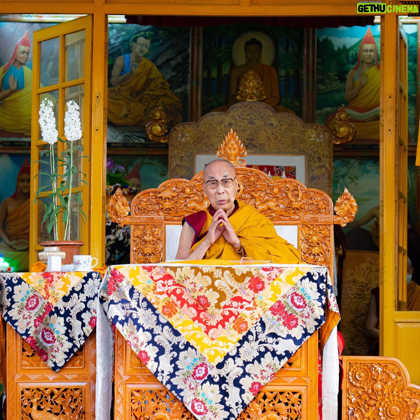 Tenzin Gyatso - 74.1K Likes - HHDL joining in prayers at the start of his teaching at the Main Tibetan Temple in Dharamsala, HP, India on March 18, 2022. Photo by Tenzin Jamphel #dalailama