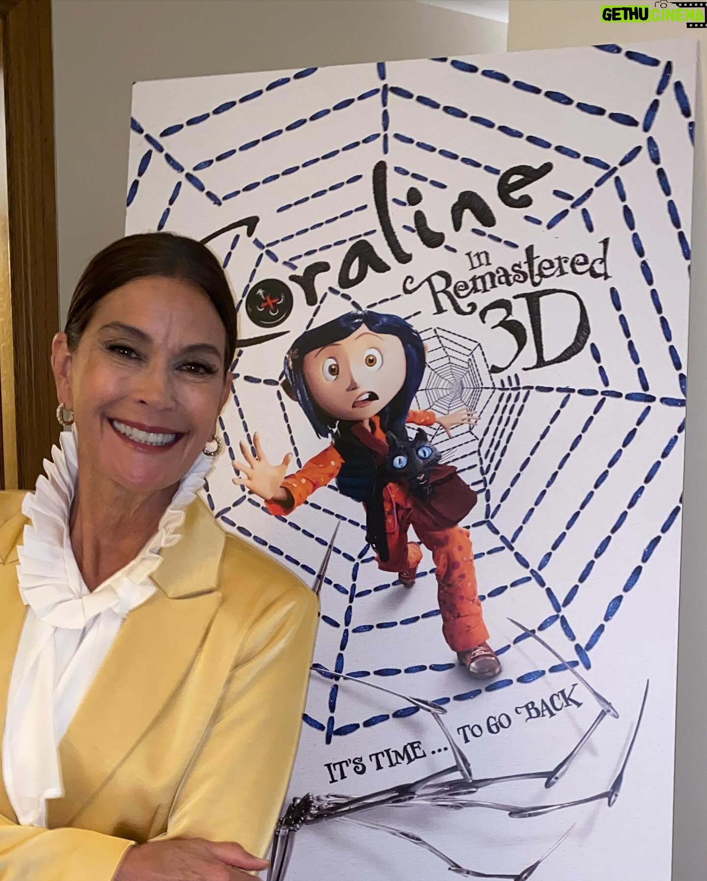 Teri Hatcher - 14.5K Likes - Other Mother is back. @laikastudios 1st stop motion animated filmâŚthe classic âCORALINEâ back In theaters August 15th remastered in 3D. Revisit old memories, see it as it was meant to be seen or see it for the first time and be wowed! So proud of this film and all the amazing artists it took to put it together. Thank you to my glam team for the press tour support. So fun to be in the UK! Also check out for free at @britishfilminstitute @laika âFrame by Frameâ exhibit. Coraline.com #henryselick