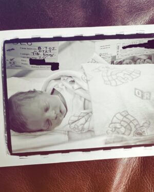 Teri Polo Instagram - 22 years ago, this magical human being came into my life…unconditional love. 

this watch timed my contractions on the way to the hospital…

born 08/07/2002, 7:27am, 7lbs 6oz, 20” long…

forever in my arms…

Griffin Polo Moore
God Speed, Little Man

I love you 🤍