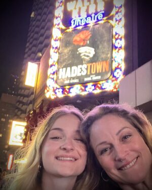 Teri Polo Instagram - Quick nighttime trip to @hadestown
Bayley found sweet, sweet Webster 
(thank you, Courtney❤️)
Exhausted on the train home
These are the good days…

#broadway #hadestown #taxi #beautiful #nyc #newyorknewyork #horse #dream #train #summer #nap #happy #daughter #grateful