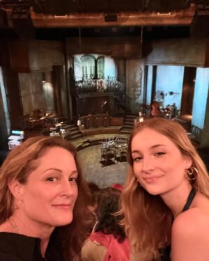 Teri Polo Instagram - Quick nighttime trip to @hadestown
Bayley found sweet, sweet Webster 
(thank you, Courtney❤️)
Exhausted on the train home
These are the good days…

#broadway #hadestown #taxi #beautiful #nyc #newyorknewyork #horse #dream #train #summer #nap #happy #daughter #grateful