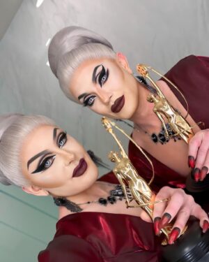 The Boulet Brothers Instagram - We are absolutely thrilled to announce that we’ve been honored with a MUAHS Award for Best Make-Up (Daytime Television / Game Show) for the second year in a row! We are truly grateful to the @muahs_awards , the local 706 guild, and everyone who supported us with their votes. It’s incredibly meaningful to receive this recognition from a community of such talented makeup and hair artists who play an integral role in bringing our TV and movie productions to life. Your validation is truly humbling, and we are deeply appreciative of your support. A very special thank you goes out to the iconic Rick Baker (pictured here), whose groundbreaking work has been a constant source of inspiration for us. We are honored to have his support, and grateful for his contributions to our successes. Thank you all for believing in us! (Dress by @mindylamour hair @marcoswigs makeup us 😉)