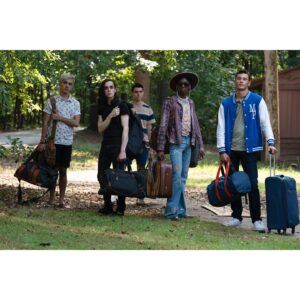 Theo Germaine Instagram - Our new movie They-slash-Them from the one and only @Blumhouse is streaming August 5 on @PeacockTV 

Kevin Bacon plays Owen Whistler in this slasher horror film set at an LGBTQIA  conversion camp. Several queer and trans campers join Whistler for a week of programming intended to “help them find a new sense of freedom”. As the camp’s methods become increasingly more psychologically unsettling, the campers must work together to protect themselves. When a mysterious killer starts claiming victims, things get even more dangerous.

Theo Germaine (they/them) plays Jordan, a transgender and non-binary camper from a religious background who has made a deal with their parents to legally emancipate if attending Whistler doesn’t “work.”

Quei Tann (she/her) plays Alexandria, a transgender woman whose parents have threatened to kick her out of the house if she didn’t attend the camp.

Austin Crute (he/him) plays Toby, a gay camper who negotiated with his parents for a trip to New York in exchange for a week at Whistler Camp.

Monique Kim (she/her) plays Veronica, a bisexual camper who wants to stop fighting who she really is. 

Anna Lore (she/her) plays Kim, a closeted lesbian camper who puts on a perfectly crafted front for her family and friends, assuming that when she fits in, she’ll finally be loved. 

Cooper Koch (he/him) plays Stu, a jock with aspirations of a swim scholarship and joining his father’s fraternity - things he doesn’t feel he can achieve if he’s open about being gay. 

Darwin del Fabro (he/him) plays Gabriel, a sensitive gay camper tired of the persistent name-calling and bullying he’s endured his entire life. 

They/Them marks three-time Oscar-nominated screenwriter John Logan's (Skyfall, Gladiator, The Aviator) directorial debut. “I wanted to make a movie that celebrates queerness, with characters that I never saw when I was growing up. When people walk away from the movie, I hope they're going to remember the incredible love that these kids have for each other and how that love needs to be protected and celebrated.”

Photos by: @filmstring
