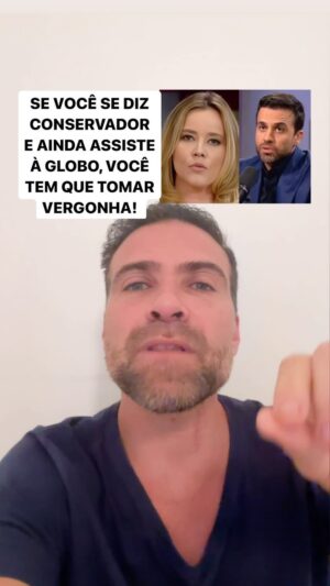 Thiago Asmar Instagram - MUITA GENTE ME AGRADECE PELA CORAGEM DE EXPOR VERGONHAS DA GLOBO E DA ESQUERDA, MAS CONTINUAM ASSISTINDO À GLOBO! SE VOCÊ É CONSERVADOR E AINDA DÁ AUDIÊNCIA PRA GLOBO, TOME VERGONHA NA CARA!