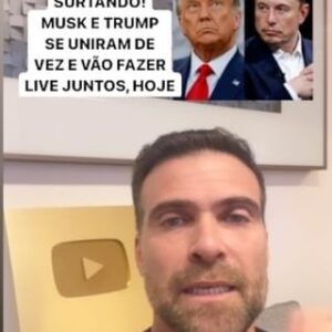 Thiago Asmar Instagram - ESQUERDA AOS PRANTOS EM TODO O MUNDO! ELON MUSK DESBLOQUEOU O TRUMP NA SUA REDE SOCIAL E OS DOIS IRÃO FAZER LIVE JUNTOS, HOJE!