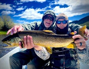 Thomas Jane Instagram - My old man made the Big Hole, MT hall of fame with this 29  inch beautiful Brown Trout. June 4, 2024. Way to go Pops