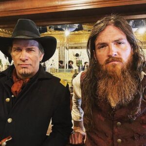 Thomas Jane Instagram - With @timmontana on set. Shootin N singin 

#thelastsonofisaaclemay aclemay 

#timmontana #thomasjane #western #setlife