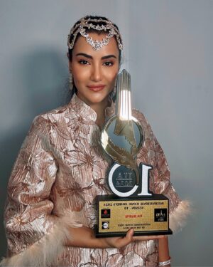 Tia Bajpai Instagram - Honored to receive the:
INTERNATIONAL ICONIC VOICE OF INDIA 2024 Award. 
All thanks to my beautiful fans…

@internationaliconicaward 
@maximumriskentertainment