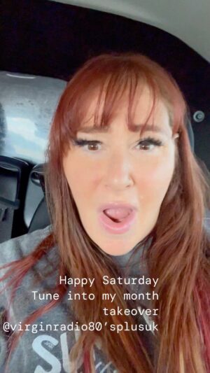 Tiffany Instagram - @virginradio80splusuk  tune in to listen to my Aug takeover playing my favorites & chatting things you may not know about me 😜 #Happysaturday #virginradio80’splus