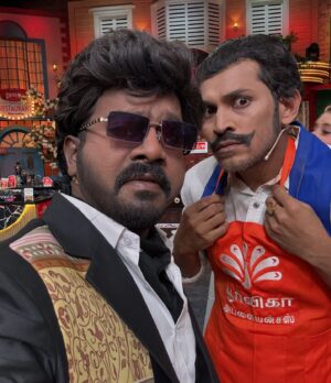 Tiger Thangadurai Instagram - this week @priyankapdeshpande and @thangadurai_actor #cookwithcomali @vijaytelevision @vijaytvpugazh @kuraishi_the_entertainer @madhampatty_rangaraj @sarath_kpy #thangadurai