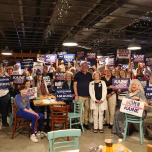 Tim Kaine Instagram - I joined Democrats in Winchester as we celebrated the night Kamala Harris will make her acceptance speech. From Chicago to Frederick County, VA, I’m feeling the excitement of Democrats who know the stakes of this election and are fired up to get behind this ticket.