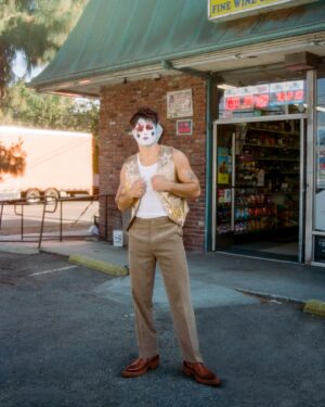 Todd Smith Instagram - @todderic clown at the super bad liquor store ⭐️
Makeup: @downtoclownmakeup
Producer: @polderexpress
Videographer: @bysammismith
Stylist: @brandenruiz
Styling Details:
Vest: @kelsey.randall
Pants: @gucci
Shoes: @camperlab