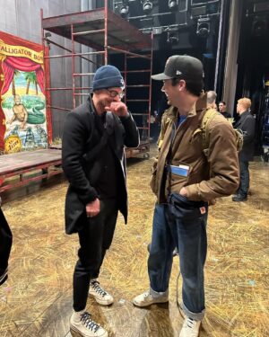 Tom Cavanagh Instagram - 🎵”We go together….🎵” 💛⚡️❤️

A joy to see @grantgust finally play a good guy. 

#W4E a stupendous spectacle and GG is tremendous in it, go see him and this  crazy talented Broadway troupe! 🎭 

@w4emusical 
 🌹 🐘
📷: @photo_mocavanagh