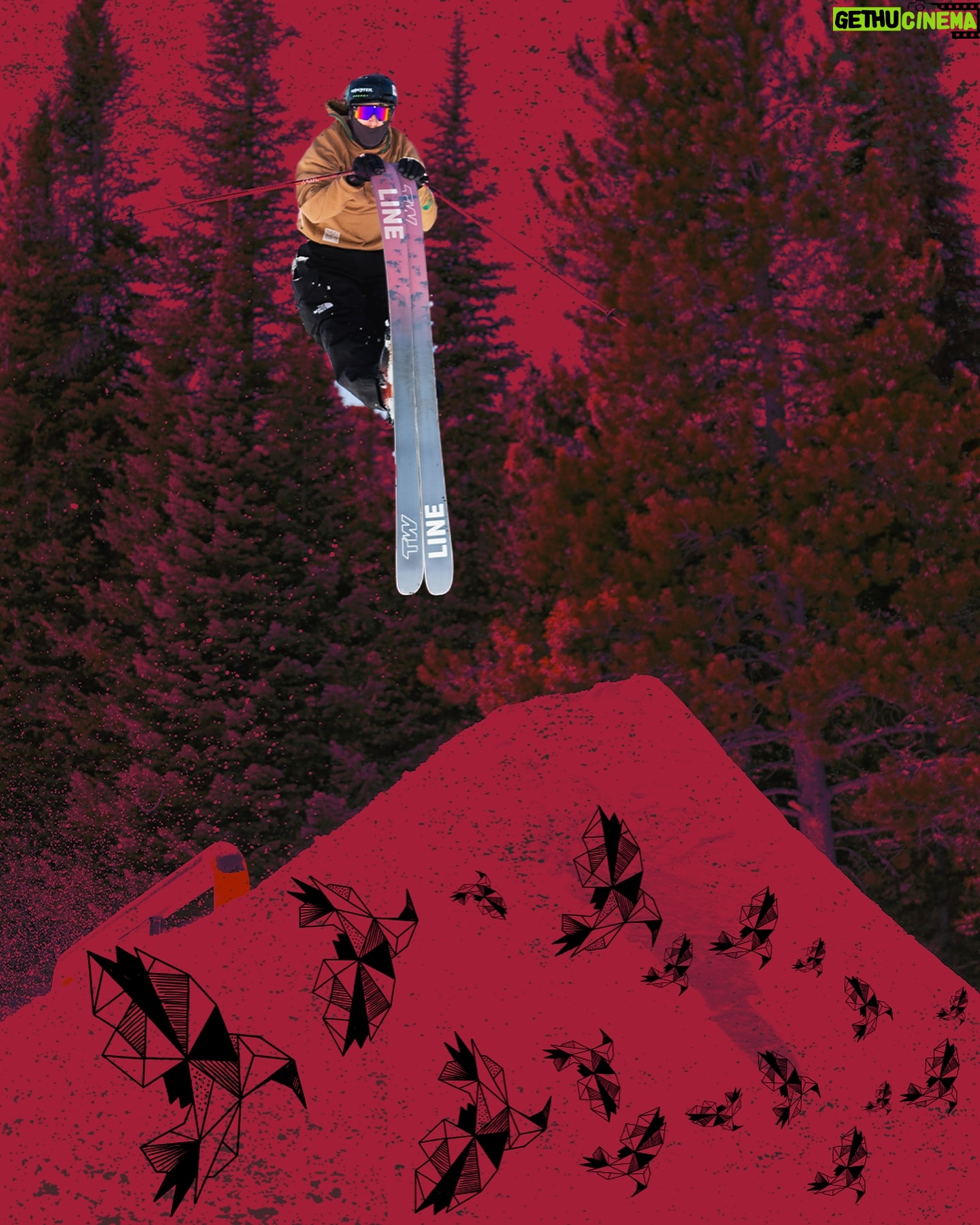 Tom Wallisch - 3.6K Likes - Developed hand in hand with Wallisch, the 🆕 #lineTWpro remains the definitive high-performance park ski in our lineup. With a nimble 90mm waist width and a low swing weight, the Twall Pro is ideal for skiers looking to throw quads like @kimgubser , or channel your inner 🥨 man like Wallisch himself. Get the confidence to bring your freestyle skiing to the next level with the Tom Wallisch Pro.
“New top sheet we went with a bird focused inspiration. The bird and flight (airtime skiing) has always been cool to me. This graphic has origami influence in style for the birds. And of course the bird never left 👐🏻!”
#LINEskis #SKIandDESTROY