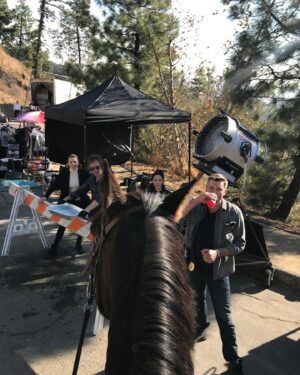 Tom Welling Instagram - Throwback to the #Lucifer set when my wife surprised us with a visit on horseback. 

#howcoolisTHAT