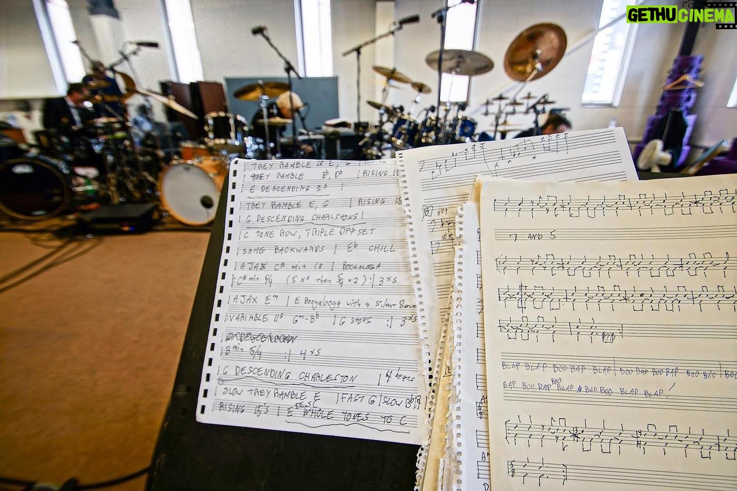 Tony Levin - 4.4K Likes - Came across this pic of some of my King Crimson music at a rehearsal a few years ago. Wow - not simple!
