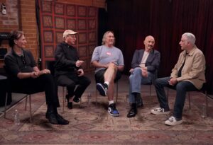 Tony Levin Instagram - I’m sure many of you know of Rick Beato and his music blog. This May he’ll be inducted into the Rochester Music Hall of Fame, and so we’ll be, what… HOF Mates? Anyway, it was fun hooking up with him in L.A. to discuss the September Beat Tour. 

Watch the full interview here: https://youtu.be/AbQM09t5E2c

#beat #beato #kingcrimson