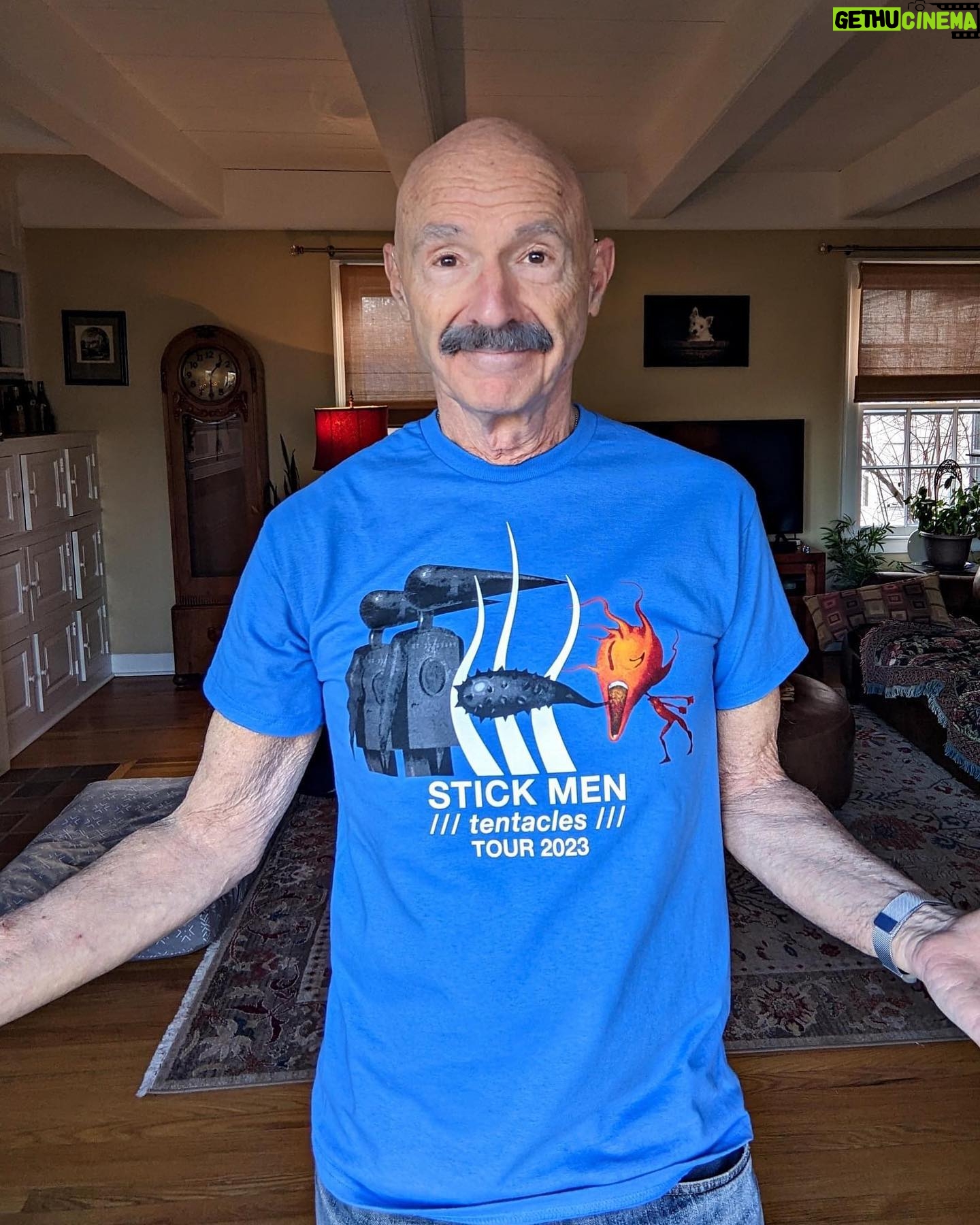 Tony Levin - 7K Likes - T-shirts just arrived for the upcoming Stick Men tour. Hope to see some of you at the shows.
