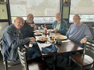 Tony Levin Instagram - Breakfast with Jerry Marotta, Richard Macphail and Pete Levin this morning.