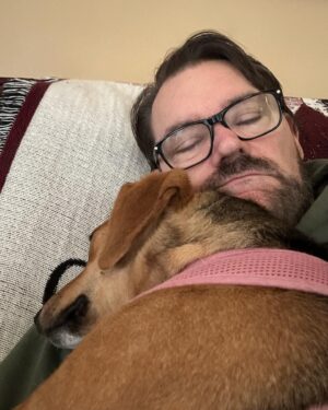 Tony Schiavone Instagram - My sweet little girl Kirby. Love your pets!