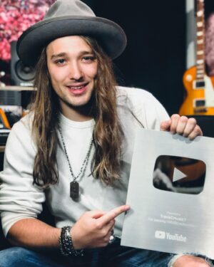 Travis Cormier Instagram - 💥💥 100 K SUBSCRIBERS 💥💥 We passed 100 000 Subscribers on Youtube !! I’m so happy and thankful for everyone that supports me , watch my videos, and Subscribe to my channel.. A huge thanks to @remimusicfilm from A-Track Media .. We worked hard, and built this channel together, I couldn’t of done it without him! 
Thank you all for the continuous love and support , this award goes out to all of you !! Much Love ✌🏻❤️ ~T 
#YoutubeCreatorAwards #Youtube
