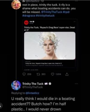 Trinity the Tuck Instagram - BEHIND THE SCENES video for Til Death Becomes Us is out NOW on my YouTube! Go check it out! Filmed and edited by @thedragphotographer PRODUCED BY @anastasiabeverlyhills . Starring @jujubeeonline @xosonique @peppermint247 @mrbradford7 @mattpalmerofficial @misssherryvine @thatbitchjewels thanks to my entire team @peg_records @ada_music @realdrewlouis @musicbyjayelle @coenhutton @thedragphotographer @robbiejoseph @ryanaceto @anastasiabeverlyhills @glitterbombwigs @jeffreykellydesigns @goldiehawn @merylstreep