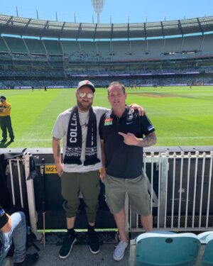 Tyson Lynch Instagram - Good win by the Black And White army👏🏻 Thanks Wally. @collingwood_fc Top effort 2-0 Great start to the season woods👏🏻💪🏻