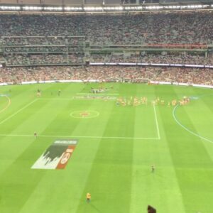 Tyson Lynch Instagram - My first time going to the second biggest AFL game of the fixture.To all the past and present people who fought and fight for this wonderful country, THANK YOU 🇦🇺Anzac Day game between the @collingwood_fc and @essendonfc And what a wonderful experience and topped off by a great comeback win the PIESSSS…. Cheers to a legend ,Wally for the ticket🙏🏻 #anzacday
