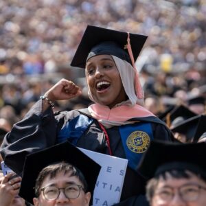 University of Michigan Instagram - “When you leave here, your mission is to make the best version of you appear, and then watch, surprise yourself, and build something that can’t be ignored.” - @BradMeltzer #MGoGrad
