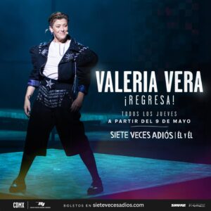 Valeria Vera Instagram - Este jueves regresa @valerozavera para llenar el escenario de amor con la historia de ÉL Y ÉL de #sietevecesadiós ❤️‍🩹.

Deja que su polvo de estrellas ✨ llene tu corazón con su interpretación de #lamore. ¡Juntos nos estamos haciendo! 

🎟️ en sietevecesadios.com y en taquilla