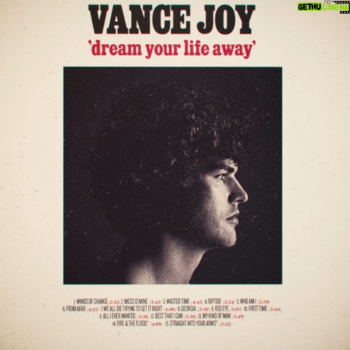 Vance Joy - 28.8K Likes - I’m very grateful that people are still listening to ‘dream your life away’ ten years on. I’ll always be proud of this body of work. You can pre-order the special 10 Year Anniversary Edition of the album on vinyl, it includes ‘Fire and the Flood’ and ‘Straight Into Your Arms’ which were never released on vinyl. I’m excited to be taking these songs on the road again for the ‘dream your life away’ anniversary shows. Pre-order via the link in bio.