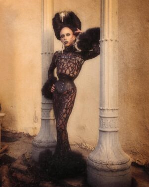 Vander von Odd Instagram - So incredibly proud of you and everything you’re accomplishing @pupscritch 🐾🖤 Go watch him kill it (and maybe set himself on fire) on @hothaustv on @outtv 🔪🔥

📸 @byronjgamble 
Gown, hair, jewelry, Scritch’s look and edit by me
Bulldog harness @mrsleather 

Face @dermablendpro @meltcosmetics 
Eyes @inglot_cosmetics @kimchichicbeauty 
Lips @sugarpill