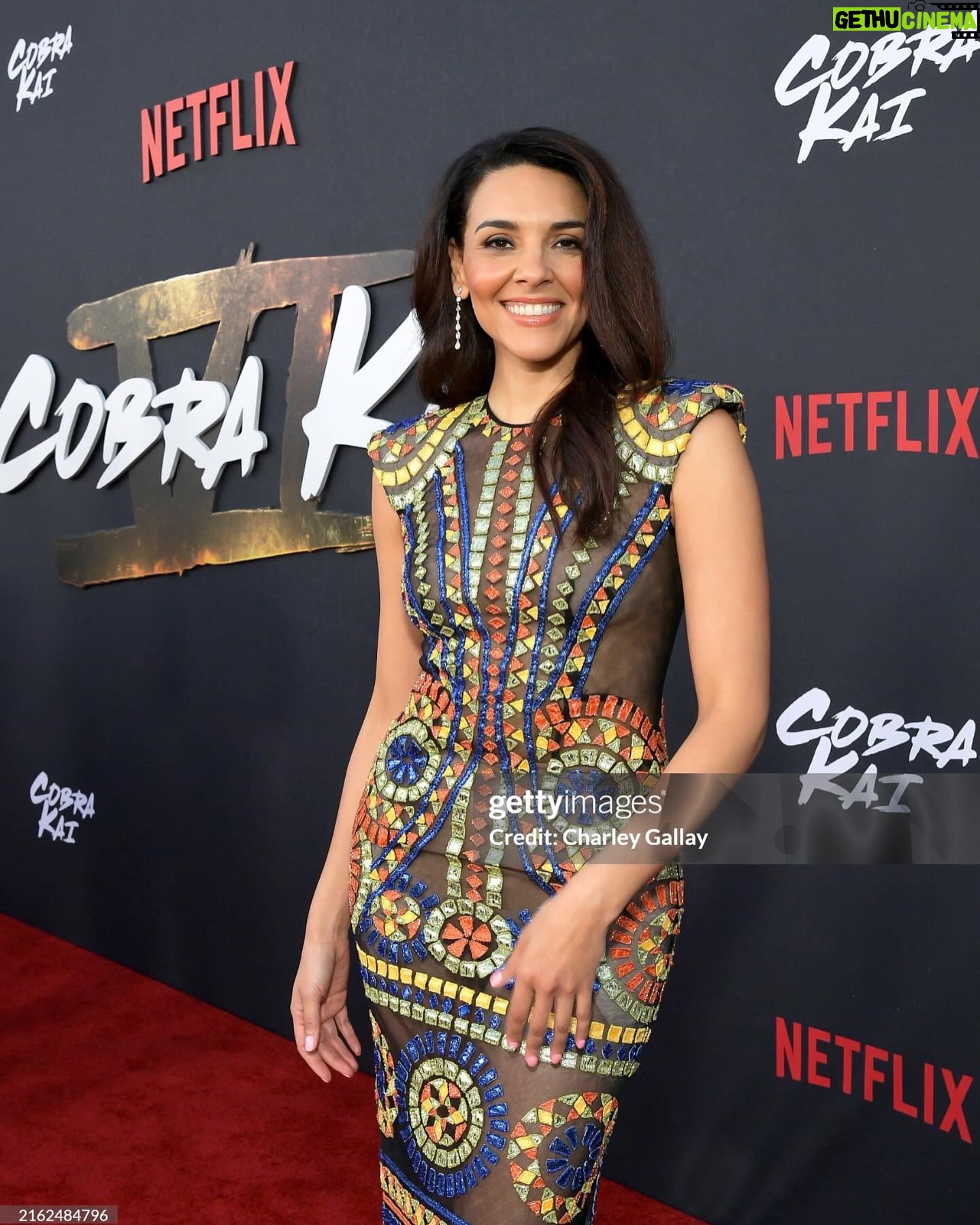 Vanessa Rubio - 34.9K Likes - Bittersweet? Absolutely! 💛@cobrakaiseries S6 Part 1 Release 💛 Dress: @sebastiangunawanofficial @brooklynprla Jewelry: @martinkatzjewels Styling: @lindamedvenestyling Makeup: @reneeloizmakeup Hair: @stevenmasonlife thank you to my manager @nycstarfire 😘
