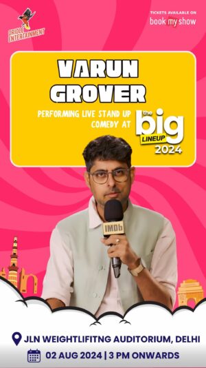 Varun Grover Instagram - Cracking up the crowd one joke at a time!😂

Catch him live with best moments as he gears up for The Big Lineup 2024 on August 2nd at JLN Weightlifting Auditorium, Delhi. 

Don’t miss out—grab your tickets🎟️ now on BookMyShow! #ComedyFestival #TheBigLineup2024