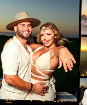Veronika Dash Instagram - 11.11.22 💍 I always believed in fairytales and I feel like the luckiest woman in the world that I am truly living in one. 🪄Naturally, my Prince Charming @andrew_sandler proposed to me in a hand in the sky in middle of the Tulum jungle against the most magical golden hour horizon. ♥️ My best friend, my other half and now my fiancé! 👑 I can’t wait to spend the rest of my life with you - building empires, pursuing passions, creating masterpieces and galavanting through the galaxy. 🌌 I love you to infinity, in this life and the next. ♾ (Yes, we are in preproduction of our romcom😂👩🏼‍🤝‍👨🏻🥹) #engaged