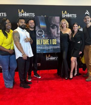 Veronika Dash Instagram - What an incredible weekend finally seeing our film “Before I Go” play on the big screen with a massive audience 🎞️ Thank you @lashortsfest for showcasing our labor of love, for every single person who worked on this in any capacity and of course, all of our amazing friends who fought LA traffic to share this experience with us. We see you, we appreciate you and we love you! ✨ A special shout out to my partner, my baby loml, @andrew_sandler for trusting me with this character and for flawlessly executing our vision from script to screen. ♾️ Just the beginning! ♥️ Thank you @smilesbyeddie for getting my smile premiere ready & @jessicaangelcollection for the stunning gown 👗 #lashortsfest