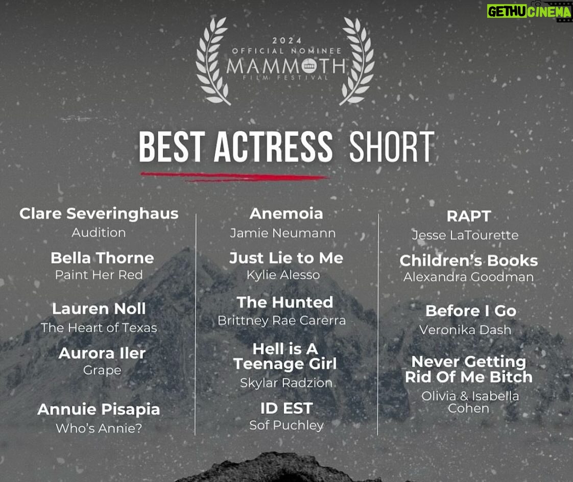 Veronika Dash - 715 Likes - Thank you to everyone who played a part in making this film with us!!! Excited to be nominated in 4 categories at the @mammothfilmfestival šļøš
- Best Director | @andrew_sandler
- Best Actress | Short @veronikadash
- Best Cinematography | Short @guillermocameo
- Achievement in Filmmaking
It takes a village ā quite literally. Itās feels great to be recognized for our hard work and nominated by our filmmaking peers. Canāt wait to see everyone on the mountain March 2!! šæ
@dojohouseco @itsabiperl @burberryboxers @genghis_khen @sderlug @shannoncgriffin @dannypollack_ @lucas.rfx @_gluch @rossginsberg @colts.world @shiningrae @kevinlaxcomposer @iamadriandev @greggwalrod everyone who supported us on @seedandspark šš„