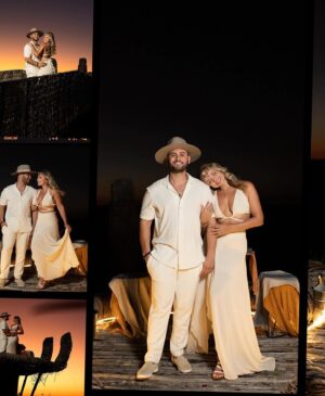 Veronika Dash Instagram - 11.11.22 💍 I always believed in fairytales and I feel like the luckiest woman in the world that I am truly living in one. 🪄Naturally, my Prince Charming @andrew_sandler proposed to me in a hand in the sky in middle of the Tulum jungle against the most magical golden hour horizon. ♥️ My best friend, my other half and now my fiancé! 👑 I can’t wait to spend the rest of my life with you - building empires, pursuing passions, creating masterpieces and galavanting through the galaxy. 🌌 I love you to infinity, in this life and the next. ♾ (Yes, we are in preproduction of our romcom😂👩🏼‍🤝‍👨🏻🥹) #engaged