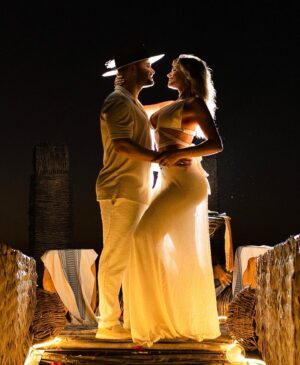 Veronika Dash Instagram - 11.11.22 💍 I always believed in fairytales and I feel like the luckiest woman in the world that I am truly living in one. 🪄Naturally, my Prince Charming @andrew_sandler proposed to me in a hand in the sky in middle of the Tulum jungle against the most magical golden hour horizon. ♥️ My best friend, my other half and now my fiancé! 👑 I can’t wait to spend the rest of my life with you - building empires, pursuing passions, creating masterpieces and galavanting through the galaxy. 🌌 I love you to infinity, in this life and the next. ♾ (Yes, we are in preproduction of our romcom😂👩🏼‍🤝‍👨🏻🥹) #engaged