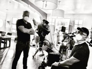 Wally Pfister Instagram - Safety Dance @mrdavidl w/the awesome Matrix head from @cinemoves @resetcontent