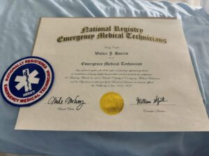 Walt Harris Instagram - It’s official like a ref wit a whistle! Ain’t studied like this in years! Next up Paramedic! I’m not here to participate I’m here to take over! #CertifiedEMT #FirefighterLife #RTI #HWFD